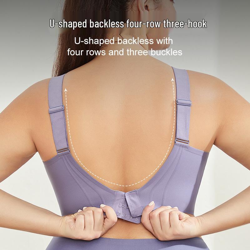 Seamless Mesh Plus-Size Anti-Sagging Bra for Large Breasts - Slimming, Anti-Exposure, Full Coverage, Thin Style