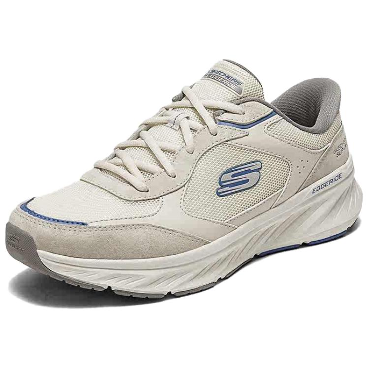 Skechers Sport Mens Comfortable Versatile Synthetic Leather Wear-Resistant Breathable Warm Low-Top Running Shoes Men Sneakers Off-White 232947-OFWT