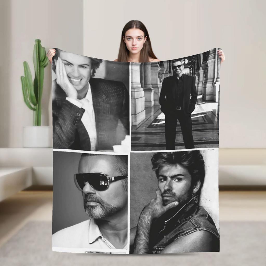 Super Warme DeckeKinder Erwachsene Dekorativ George Michael Britischer Sänger Überwurf Decke Flanell Bettüberwurf Für Draußen Bettabdeckung
