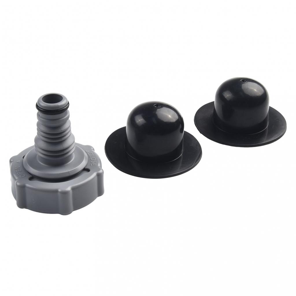 Practical Black Drain Valve for For draining Pool Hose Adapter 32mm P6H1419