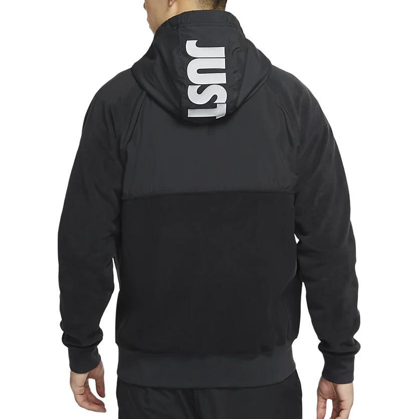 Nike Sportswear Casual Sports Splicing Pullover Fleece Lined Black Men's DC4114-010
