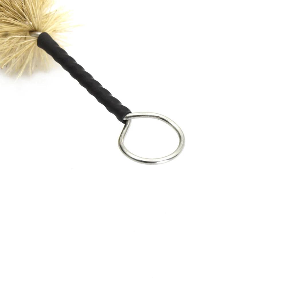 Mouthpiece Cleaning Brush 2 Pcs Wind Instrument Brown Natural Mane Brush for Saxophone Clarinet Trumpet Flute Accessories