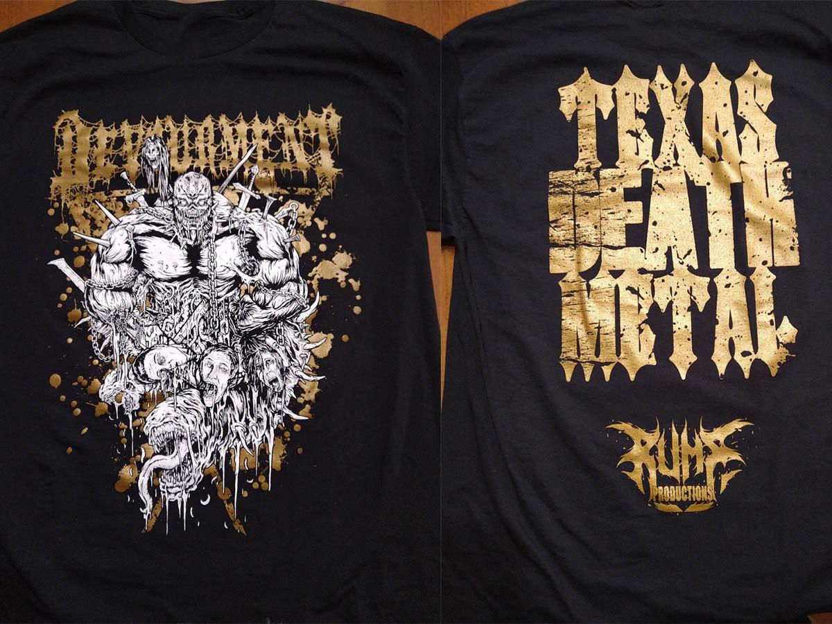 Devourment Band Double Size Short Sleeve Black All Size Shirt L
