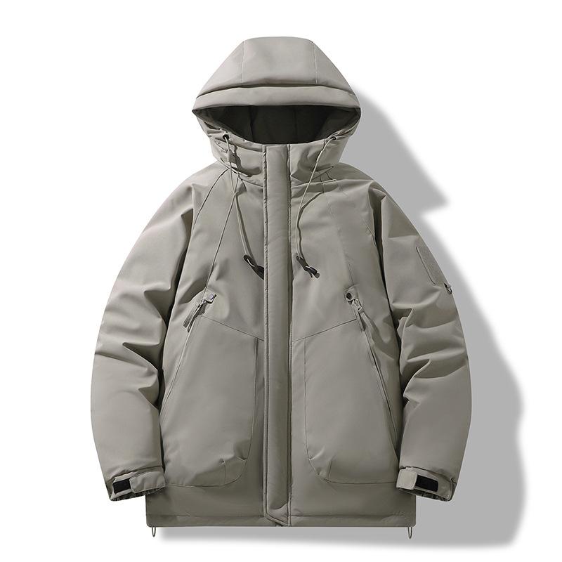 Men's Loose Casual Cotton Jacket Long Hip-Length Warm Winter Daily Coat