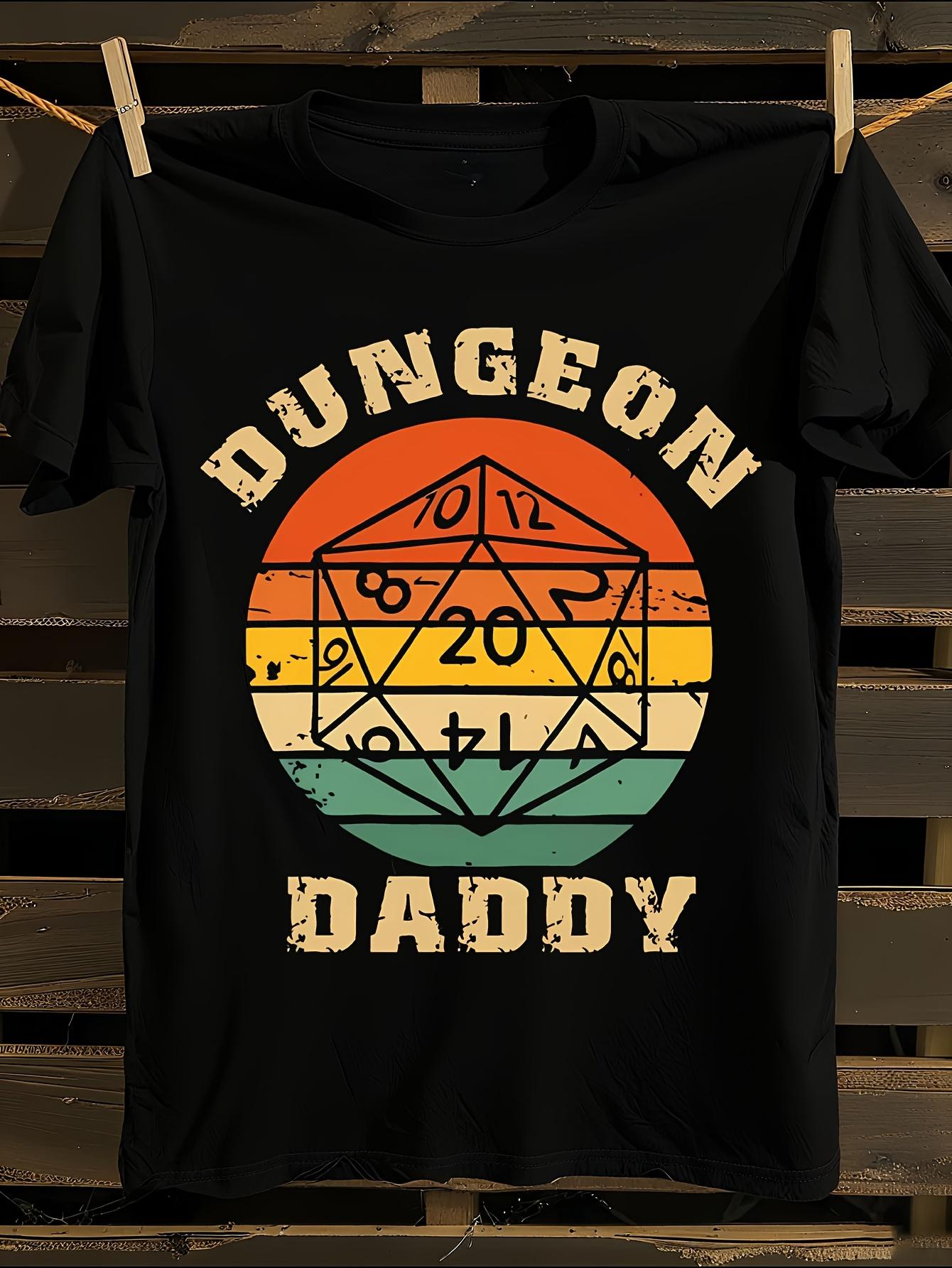 Funny Retro Dungeon Daddy T-shirt L