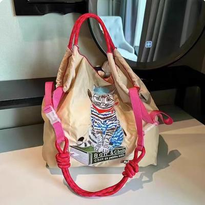 Womens Embroidered Handbag Wallet High Aesthetic Women Tote Bag Waterproof Bag Storage Bag Campus Computer School Bags
