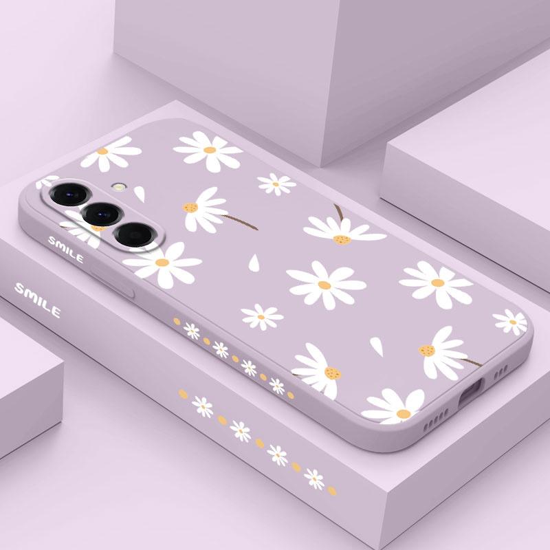 Plain Daisies Phone Case For Samsung Galaxy A37 A57 Liquid Silicone Cover
