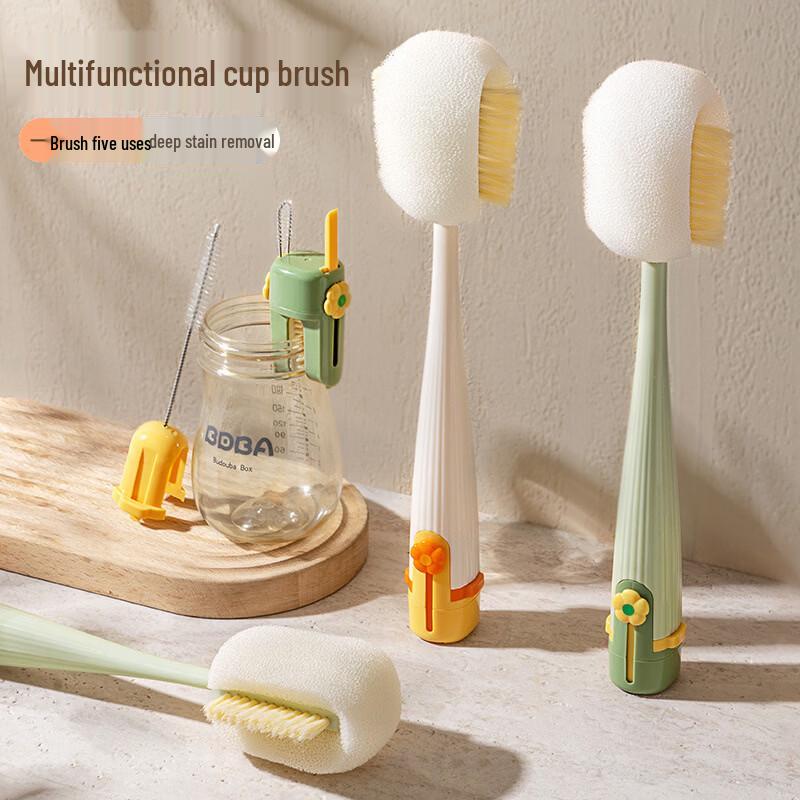 WuTuo 5-in-1 Multi-function Long Handle Cup Cleaning Brush