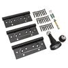 5 Inch Door Hinge Kit with Magnetic Door Stop Metal Quiet Strong Load Bearing Door Hinge for Bedroom Black