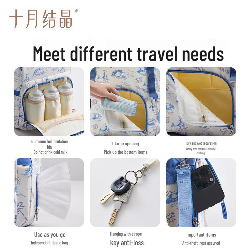 October Crystal Multi-functional Diaper Backpack