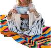 Mexican Color Table Runner Sarape Mexico Ethnic Hippie Gypsy BOHO Shop Interior Rug Thin Cotton Camping Outdoor Colorful Happy Rainbow Christmas