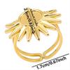 5pcs Retro Stainless Steel Gold Plated Ring Irregular Geometry Bow Ellipse Water Droplet Rings Diy Stone Drill Jewelry No Fading