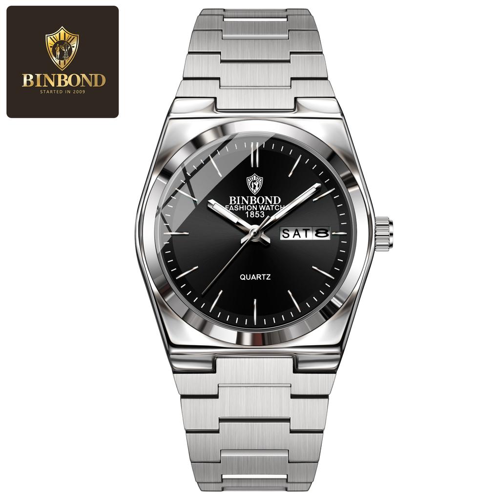 Luxury Business Quartz Men Wristwatch Waterproof Luminous Date Week Male Watch Stainless Steel Women Watches