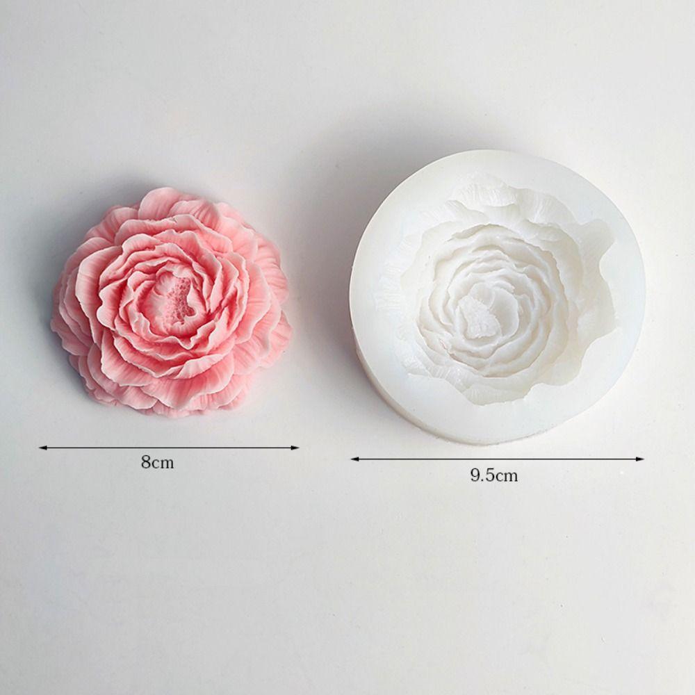 Convenient Healthy DIY Flowers Candle 3D Homemade Soap Mold Candle Mold Silicone Mould Peony Mould