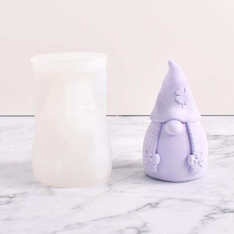 Christmas Gnome Candle Silicone Mold for DIY Candle Soap Plaster Desk Ornament Gnome Ornament Christmas Party Decor