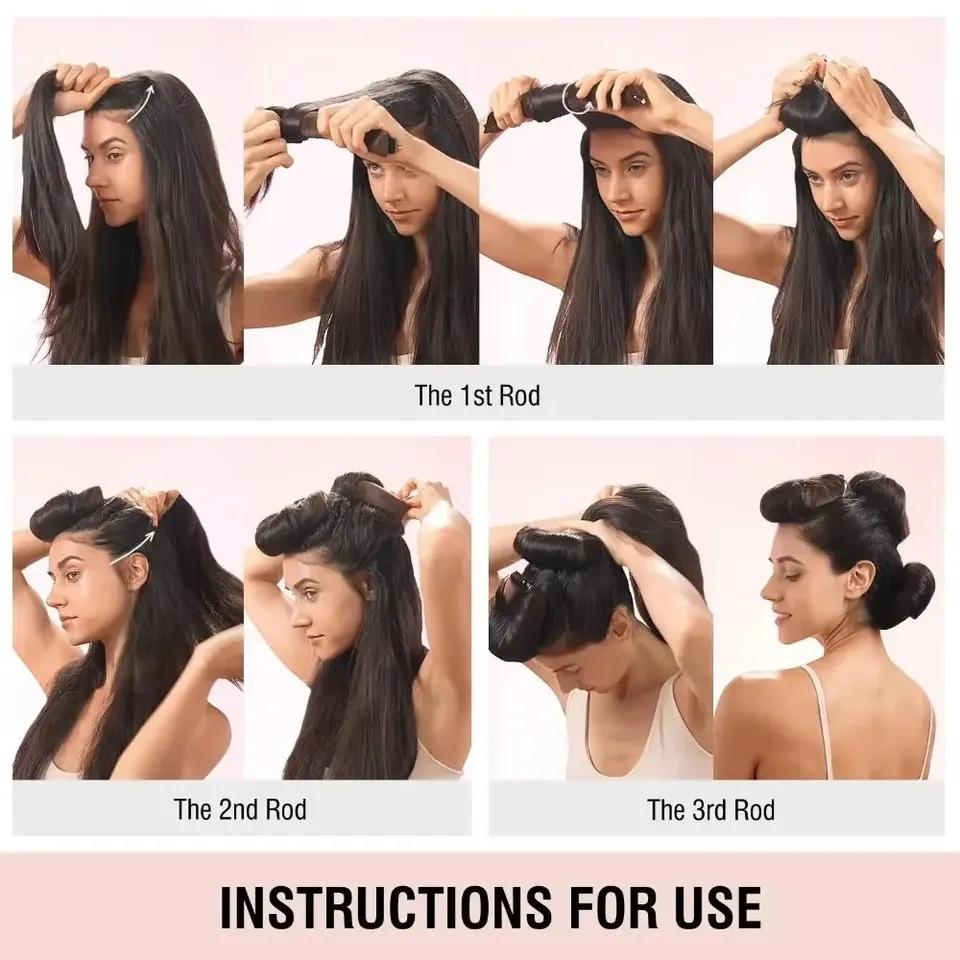 4/3/1PCS Hair Accessories Heatless Curls Beauty Women Curly Products Hair Curler Rubber Curling Sleep Hairdresser Tools Hair Foam Rollers