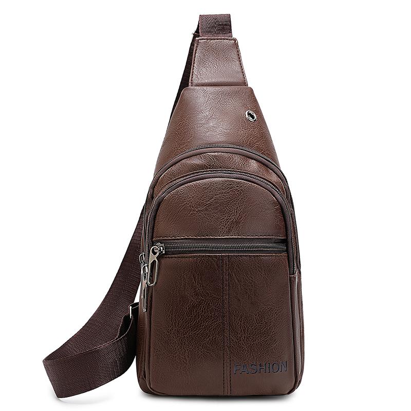 PU Chest Bag Men's Outdoor Shoulder Bag Crossbody Bag