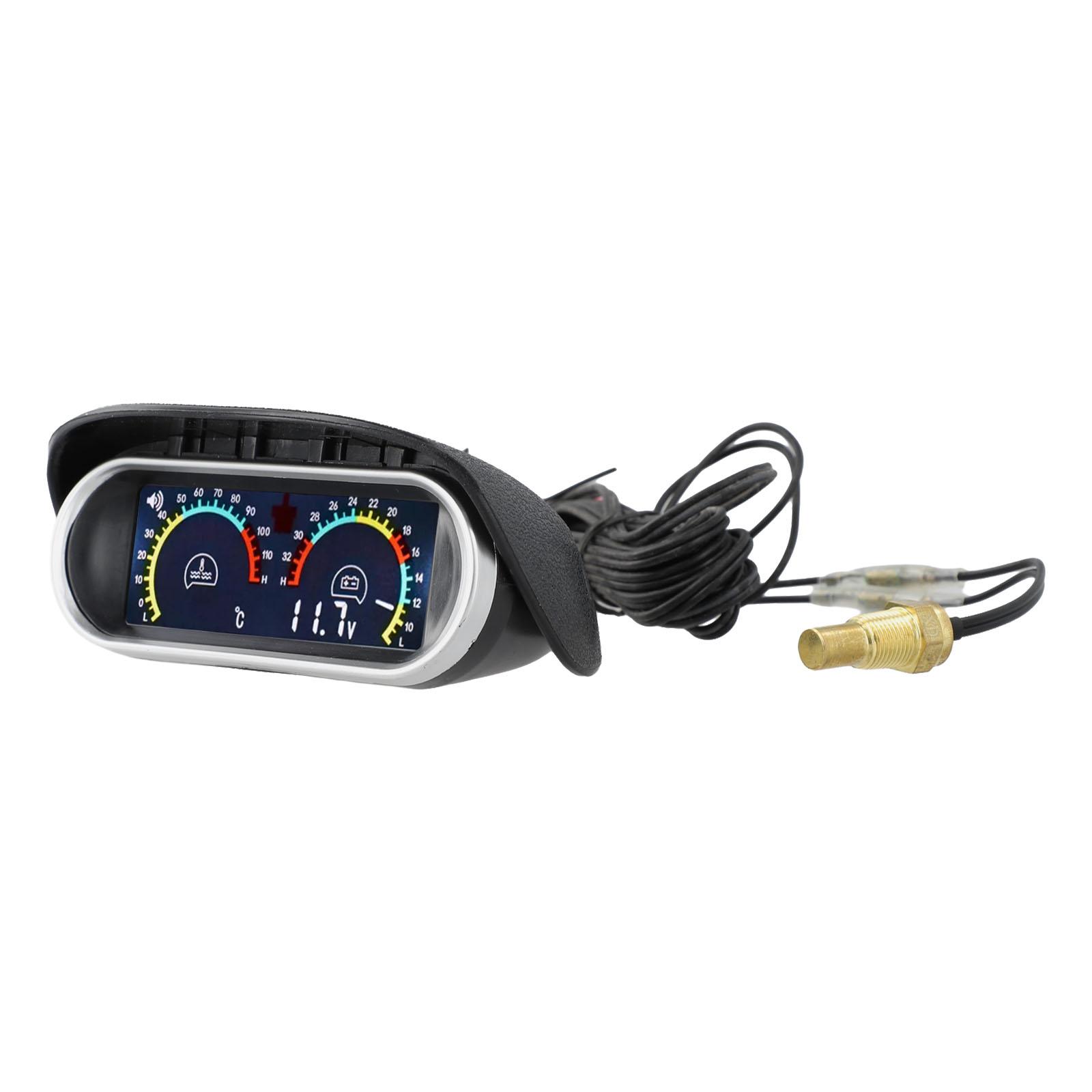 

10mm Temperature Sensor Dual Function Water Temp And Voltmeter 12V 24V Gauge Stable Performance Sunshield Design China Mainland