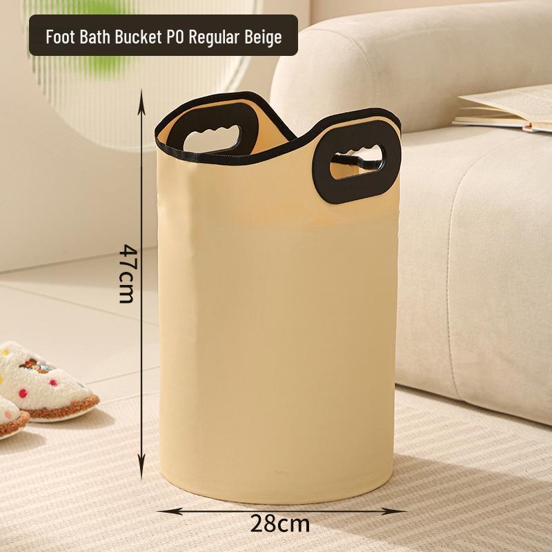 Portable Insulated Foldable Foot Bath Bucket - Travel-Friendly and Deep for Household Use