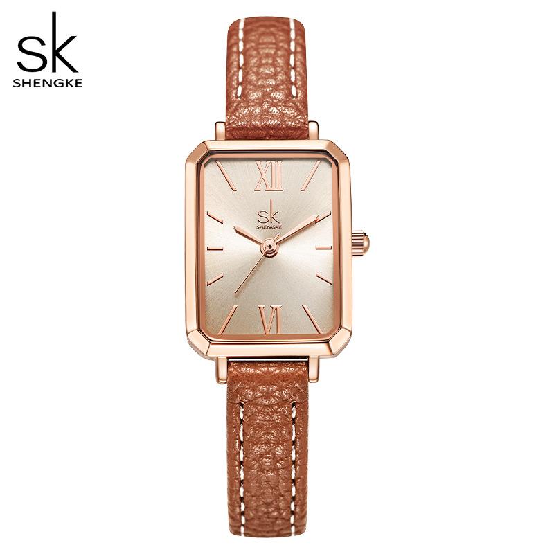 Yonghong Women S Watch Women S Niche High-End Temperament Small Brown Watch Square Watch Women S Guangzhou Watch 0185