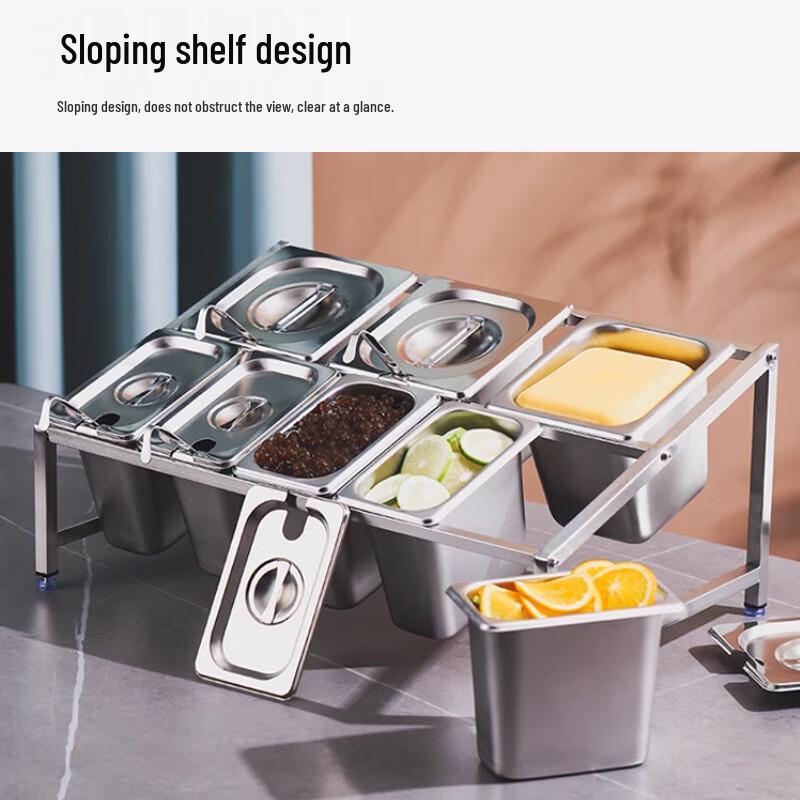 Stainless Steel Desktop Bar Counter Storage Shelf