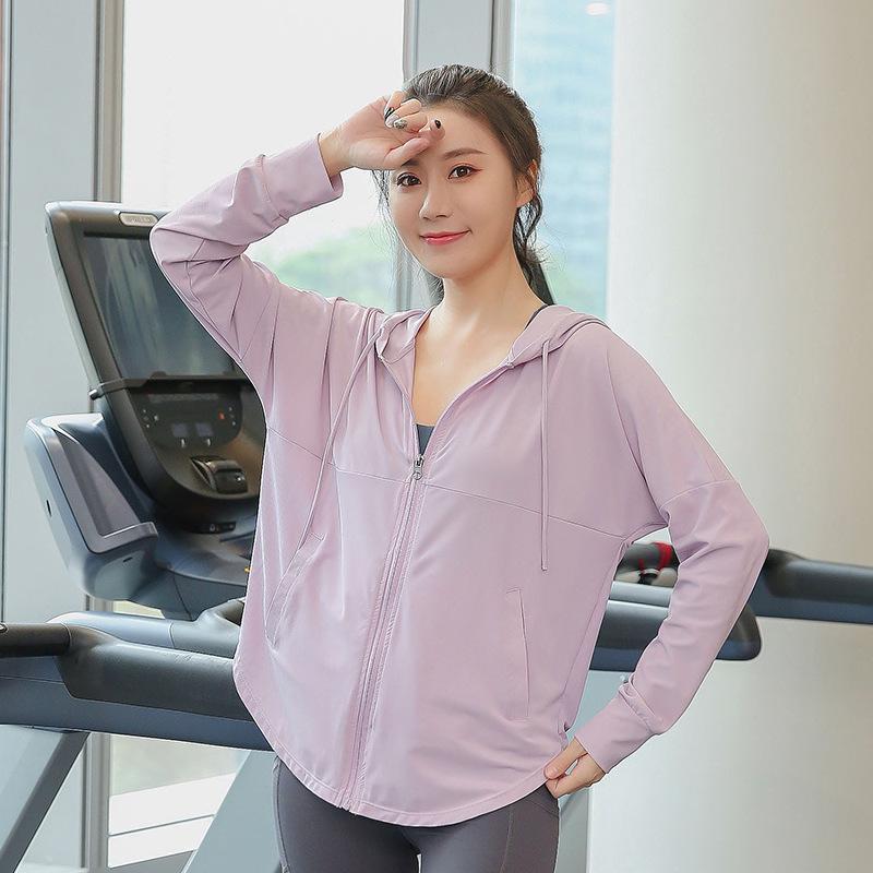 Women s Plus Size Quick-Dry Long Sleeve Autumn Yoga Jacket for Running & Gym XL фиолетовый
