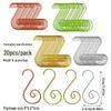 50-Pack Christmas S Hooks for Holiday Decorations - Stocking Holders & Tree Ornaments
