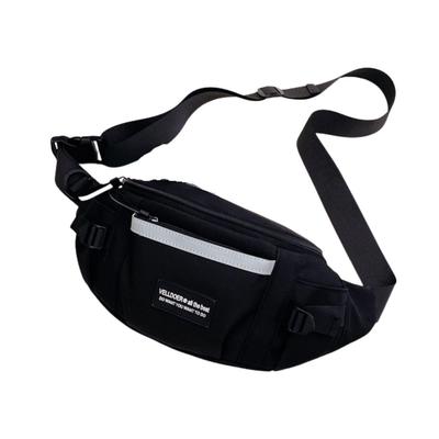 Nylon Waist Multifunctional Bag with Zipper and Front Lightweight and Simple Design for Travel Pouch/Body Bag, 3-Way Shoulder/Crossbody Pocket,