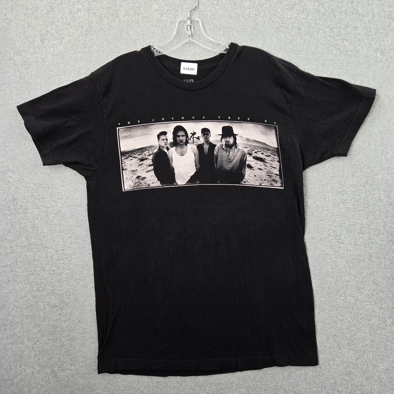 U2 Men Shirt Large Black The Joshua Tree Europe 1987 Tour Live Graphic Tee XXXL