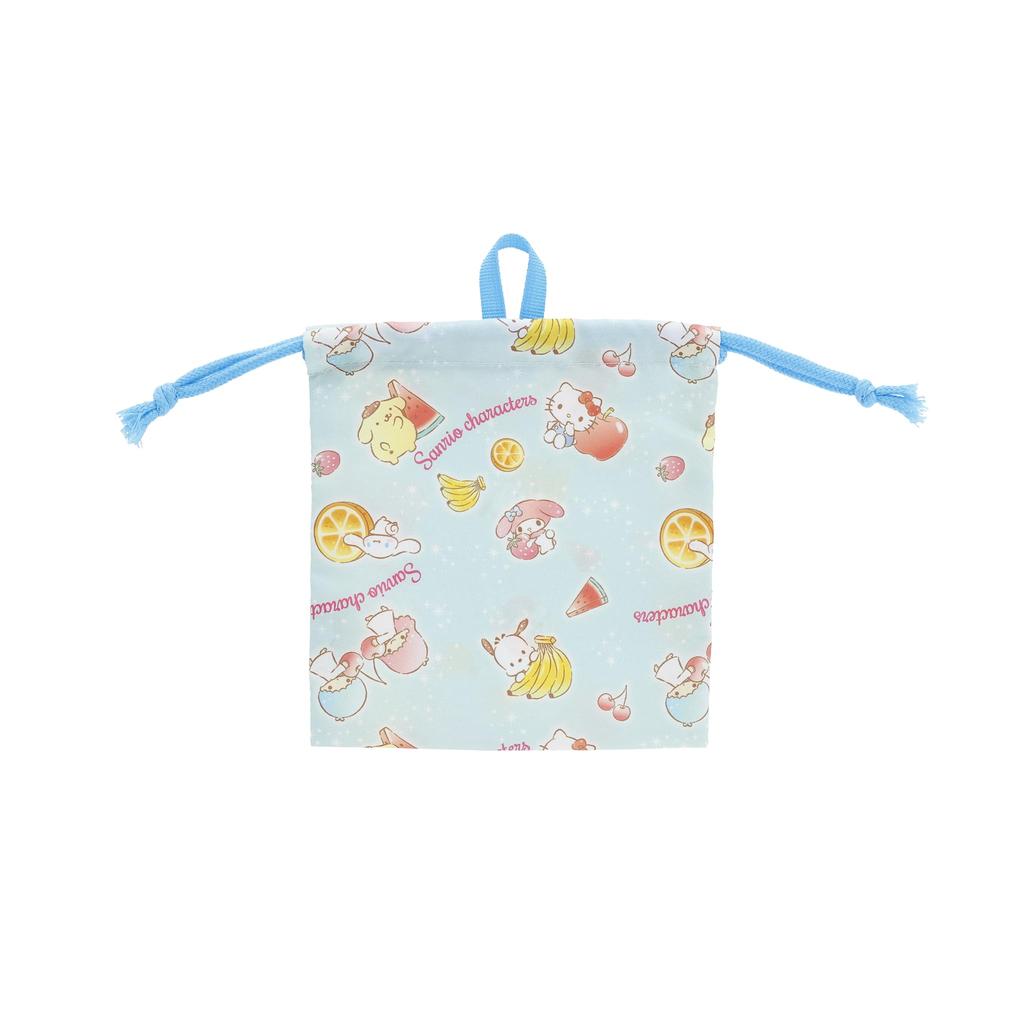 Marushin Cup Drawstring Sanrio Kirashwa School Entry 3745005000 Bag, Small, Characters, Fruits, Character, Kindergarten/Preschool/Elementary Supplies,