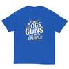 I Like Dogs Guns And Maybe 3 People Funny Dog Joke Vintage Tshirt