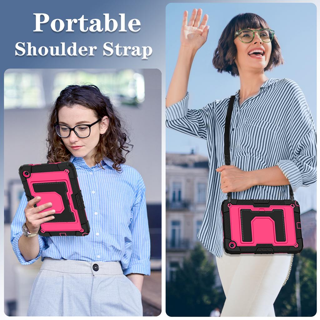 Larger Stand Case for Samsung Galaxy Tab A11 A9 Plus 11.0 Inch SM-X230 X236 X210 X215 X216 X218 Hybrid Cover with Shoulder Strap