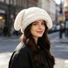 Ear Protection Rabbit Ear Hat Cute Rabbit Ear Bucket Hat Warm Fur Winter Hat  Winter