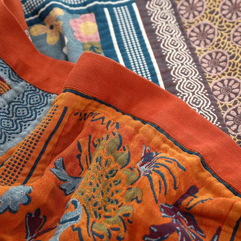 Noua pătură nordică pentru petrecerea timpului liber și cuverturi de vară, moale, cu aer condiționat, din tifon de bumbac, prosop de canapea, husă de pat boho, dimensiune King