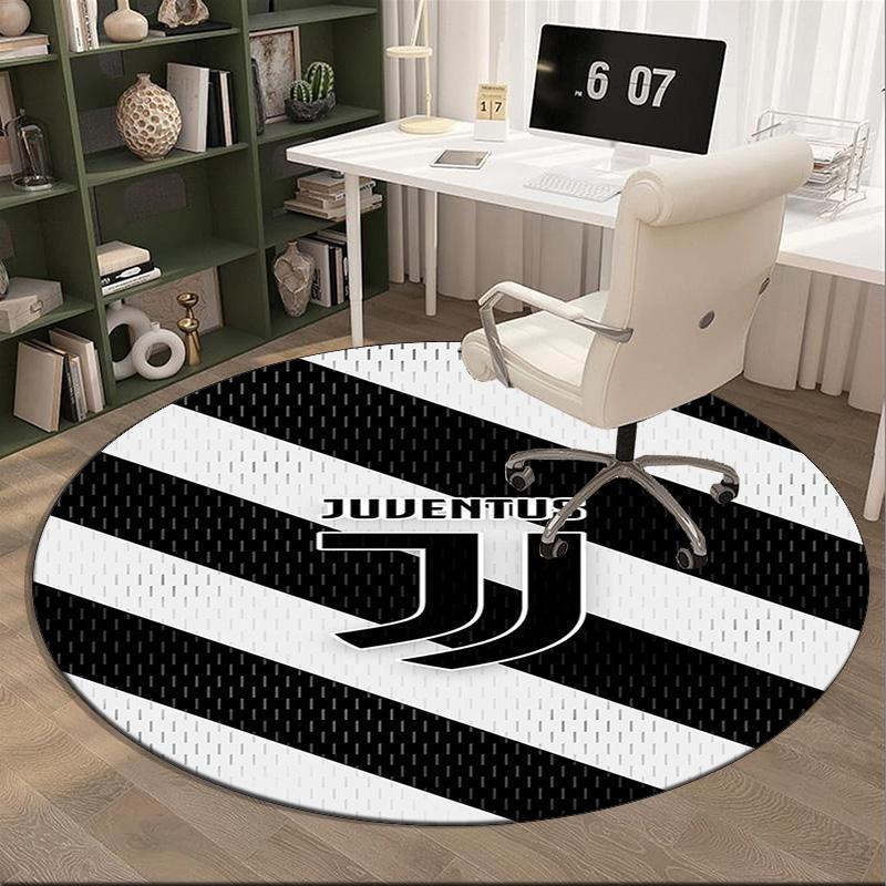 Juventus Endurance Poster Round Rug for Livingroom,Bedroom, Palyroom, Chair Rug, Area Rug, Circle Carpet, Large Size Fan Christmas Gift
