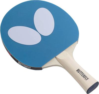 Butterfly Table Tennis Rubber Racket for Beginners and Leisure Butterfly Logo Includes 2 77360 Use, Racket, Balls, Blue,
