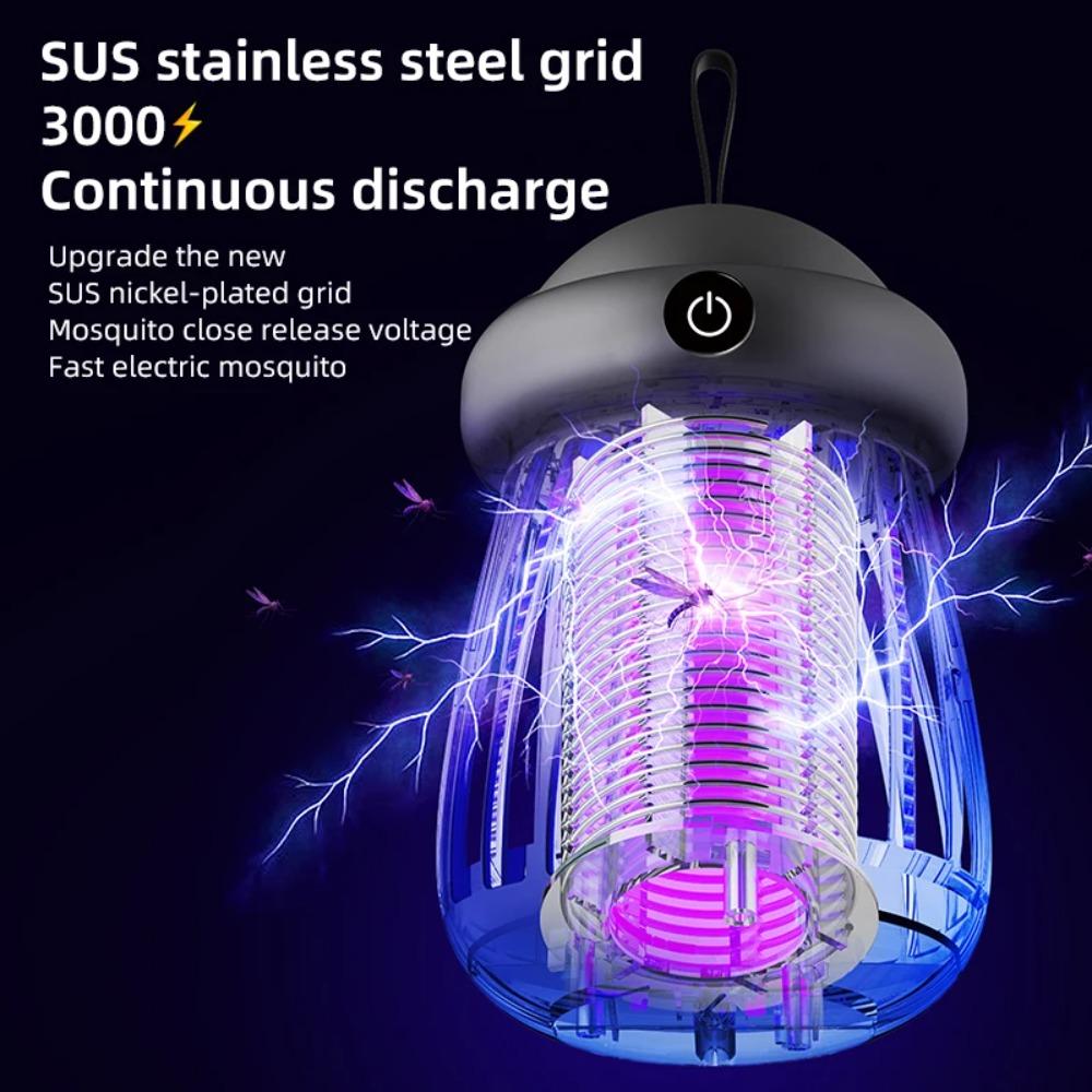 Elektrische Mückenvernichterlampe USB Fliegenfalle Zapper Insektenvernichter Abwehrmittel Schlafzimmer Outdoor Camping Anti-Mücken-Falle Nachtlicht