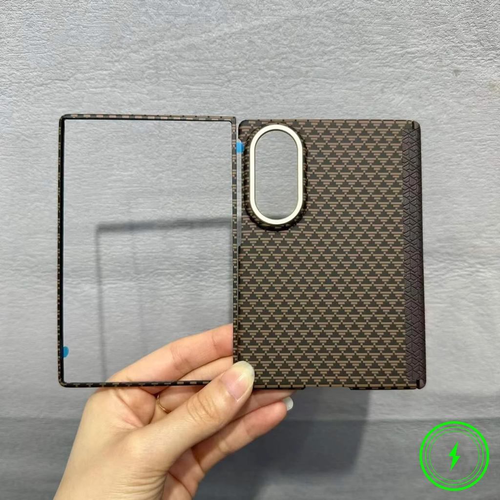 High Quality Business Carbon Fiber Pattern PC Magsafe Case for Samsung Galaxy Z Fold 8 Wide Slim Hinge Full-Protection Cover