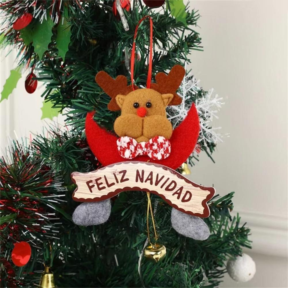 Cartoon Christmas Snowman Bell Ornament Christmas Tree Hanging Decoration  Home Xmas Decoration