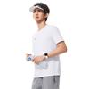 Li-Ning Fashion Versatile Solid Color Logo Round Neck Pullover Short Sleeve T-Shirt Men tops White ATSW621-2