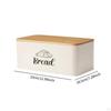 Bread Box Kitchenware Bin with Bamboo Lid for Pantry Farmhouse Bakery Cookies