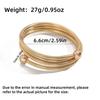 Stainless Steel Gold-Plated Fashion Three-Layer Spiral Round Bracelet for Women Men High-Quality Rock Party Jewelry Accessories