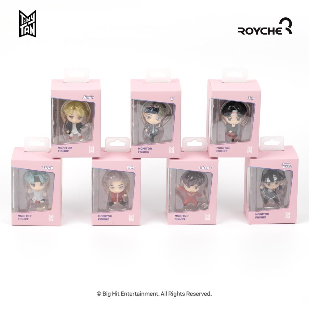 2p Set) Tinytan X Royche Monitor Figure Official BTS Goods from Bighit / Plastic Doll