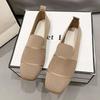 Women's Breathable Knit Loafers Square Toe Lightweight Non-slip Comfortable Flats for Daily Wear