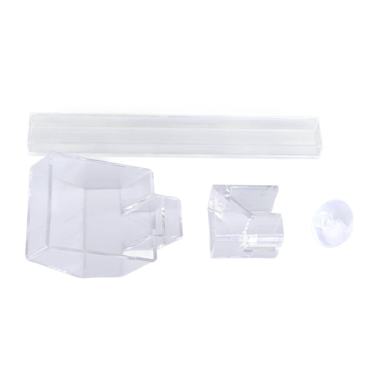 Fish Feeder Tube Tray Acrylic Transparent Prevent Food Floating Shrimp Feeding Tube Dish for Aquarium Fish Tank