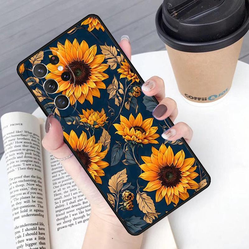 Beauty Yellow Sunflower phone case Cover For Samsung Galaxy S24 S25 Ultra S21 S22 Ultra S10E Note 10 Plus Note 20 FE S23