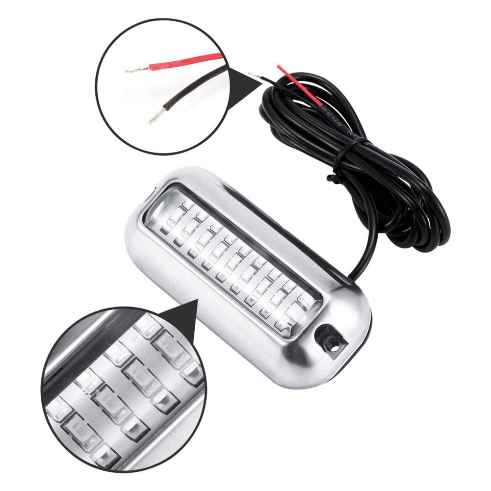 1pcs 27LED Yacht Underwater Light Stainless Steel Marine Strip Light Waterproof LED Boat Navigation Lights Marine Transom Lamp