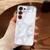 Phone Case For Samsung Galaxy A55 A54 A14 A34 A24 A25 A35 A10 A22 A32 A21S White Leopard Marble Artistic Transparent Clear Cover