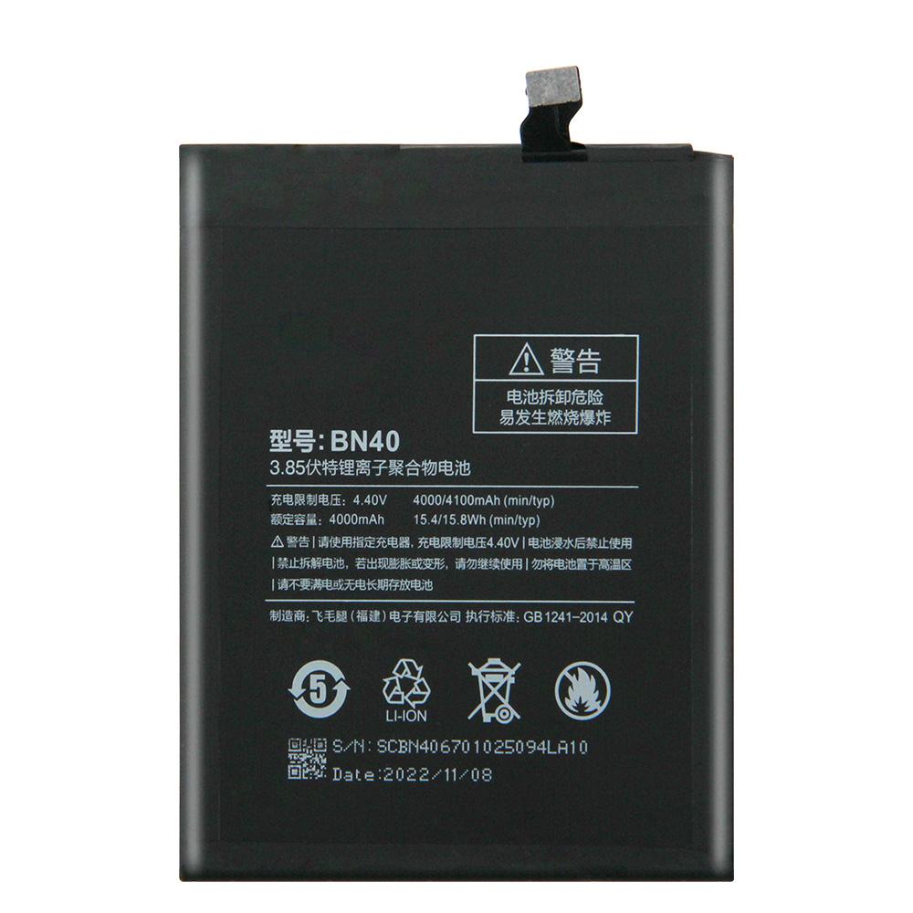 Replacement Phone Battery BN40 For Xiaomi Redmi 4 Pro Prime 3G RAM 32G ROM Edition 4100mAh