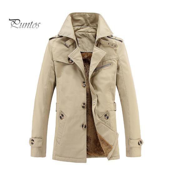

Мужская хлопковая куртка с застежкой на пуговицы, однотонное осеннее пальто с карманами, утолщенная бархатная подкладка, повседневная ветровка 2XL легкие хаки